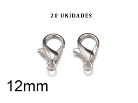 Mosquetones de Metal Color Niquel x20unid 12mm